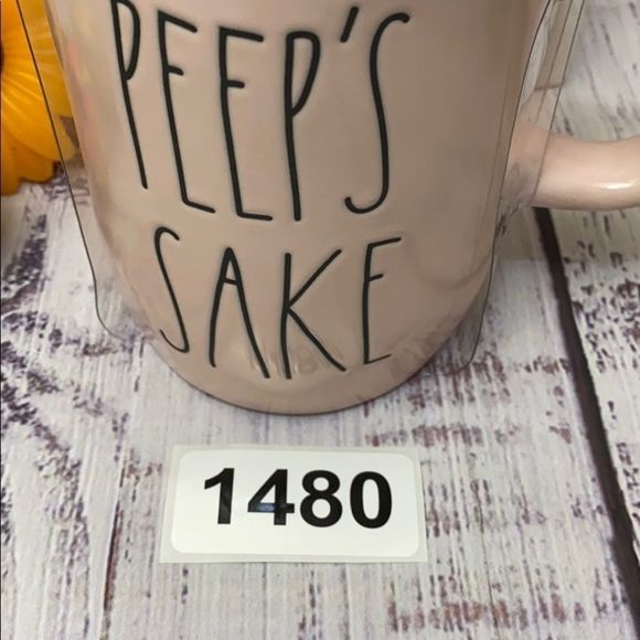 RAE Dunn,PEEP’S SAKE Mug With Wood Coaster - Picture 4 of 4